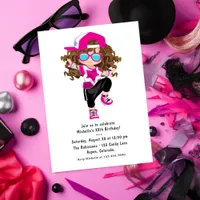 Cool Hip Hop Rap Girl Birthday Party Invitation