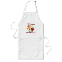 No Stopping that Topping Pizza Fun Cartoon  Long Apron