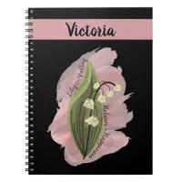 Lily of the Valley Happiness Personalized Photo Notebook