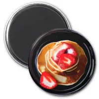 Pancakes with Strawberries Food Magnet