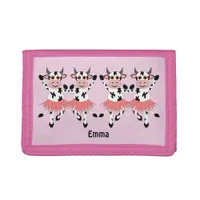 Cute and funny dancing cows, custom  trifold wallet