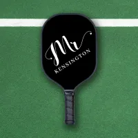 Personalized Mr Newlywed Typography  Pickleball Paddle