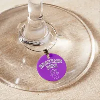 ID tag 'Brokeass Dork' Wine Glass Charm