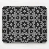 Black and Grey Geometric design Mouse Pad