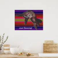 Dancing Ferret Color Pattern Poster