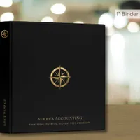 Black Professional Luxury Logo 3 Ring Binder