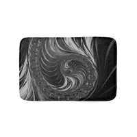 Cool Fractal Metallic Nautilus Golden Ratio Bath Mat