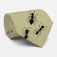 Funny Pest Control Creepy Crawly Black Ants Neck Tie