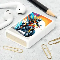 Motorcycle Rider at Sunset Zippo Lighter