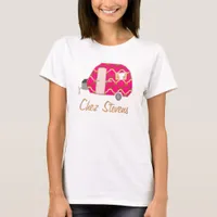 Personalized Retro Design Caravan Owner's T Shirt