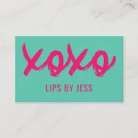 Kisses XOXO Pink And Mint | Lipsense Business Card