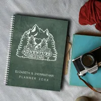 Mountain Adventure Begins Green Chalkboard Wedding Planner