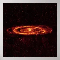 Andromeda Galaxy Spitzer in infrared, ZGOS Poster