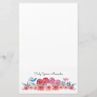 Hearts, Flowers, and Little Birds | So Cute Stationery