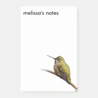 Anna's Hummingbird on Scarlet Trumpetvine Post-it Notes