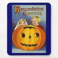 Vintage Halloween Greetings Mouse Pad