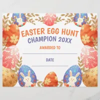 Easter Egg Hunt Champion Certificate