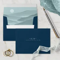 Simply Chic Landscape Wedding Teal Blue ID1046 Envelope