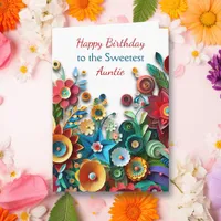 Paper Quilling Colorful Flowers | Happy Birthday Card