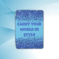 Blue Glitter on Blue - simple | iPad Air Cover