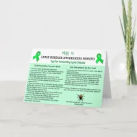 Lyme Disease Prevention Educational Note Card