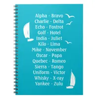 Phonetic Alphabet, Blue Sailing Notebook