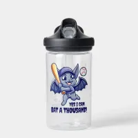 Funny Cute Bat Yes You Can Bat a Thousand! Water Bottle