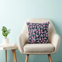 Modern elegant chic floral throw pillow flower