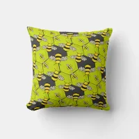 Bee Hive Fun Honeycomb Throw Pillow