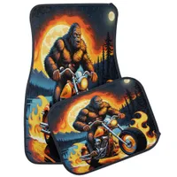 Moonlit Wild Ride with Bigfoot Car Floor Mat