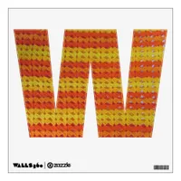 Wall Decal - Crochet Stripes in Orange and Yellow