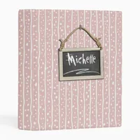 Hanging Chalkboard Pink ID397 Mini Binder