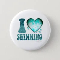 I Love Swimming Button