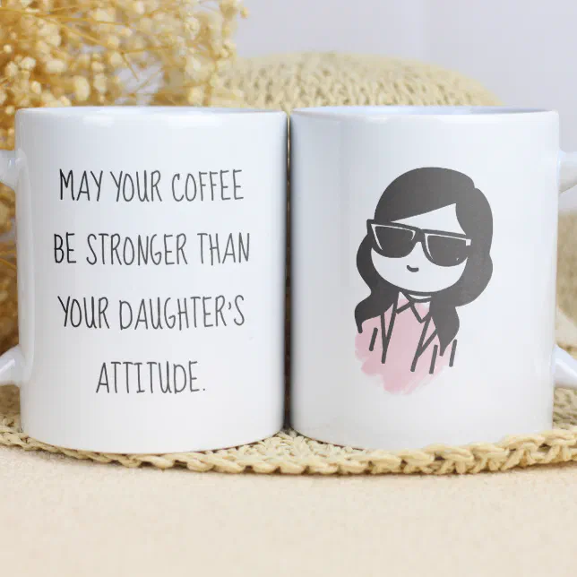 Daughter's Attitude (Sassy Pink Girl) Coffee Mug