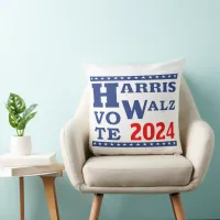 Harris Walz 2024 Stop Creepy Weird Vote Democrat Throw Pillow