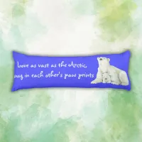 Polar bear mom with her cub | body pillow