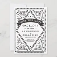 Country Western Rustic Wedding Save the Date Invitation