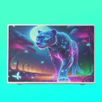 Moon and Panther Holographic Neon Colorful | HP Laptop Skin