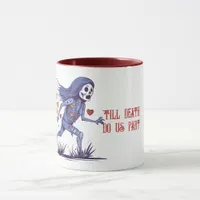 Spooky Zombie Surrounded With Hearts Mug