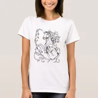 Black and White Horse T-Shirt