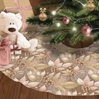 Pink Gold Christmas Pattern#8 ID1009 Brushed Polyester Tree Skirt