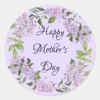 "Happy Mother’s Day" Lilac Flowers Sticker