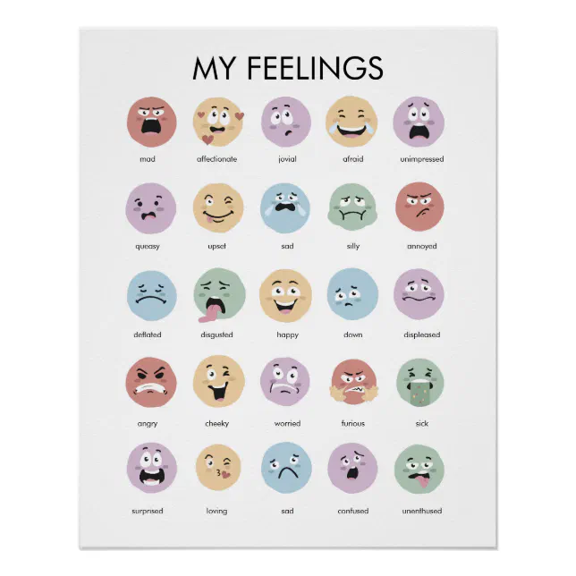 Rainbow Feelings Emotions Classroom Decor