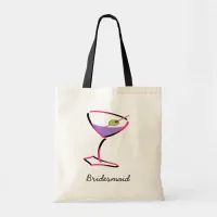 funky pink martini tote bag