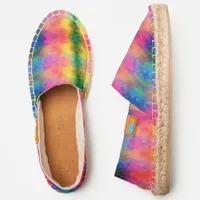 Hot Tropical Colors Fractal Tie-Dye Espadrilles