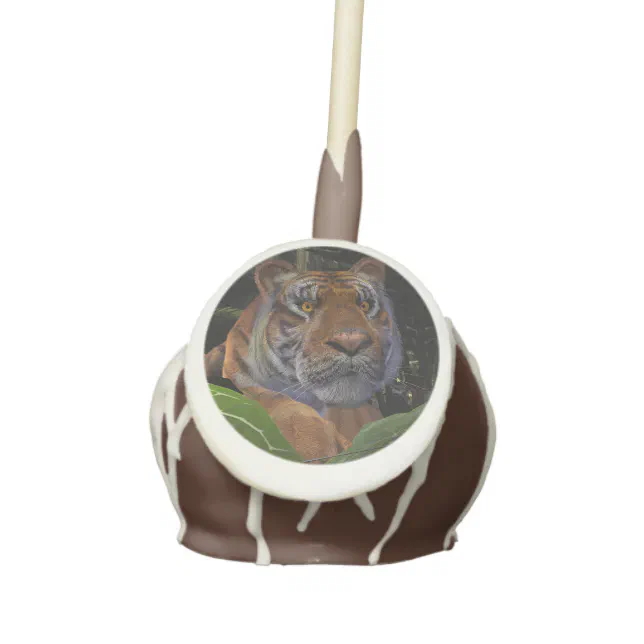 Tiger Crouching in the Jungle Cake Pops
