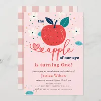 Apple of Our Eye First Birthday Invitation