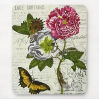 Pretty Vintage Collage Mouse Pad