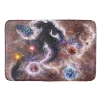 A Captivating Abstract Galactic Nebula Bath Mat