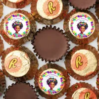 Birthday Party African-American Girl Personalized Reese's Peanut Butter Cups